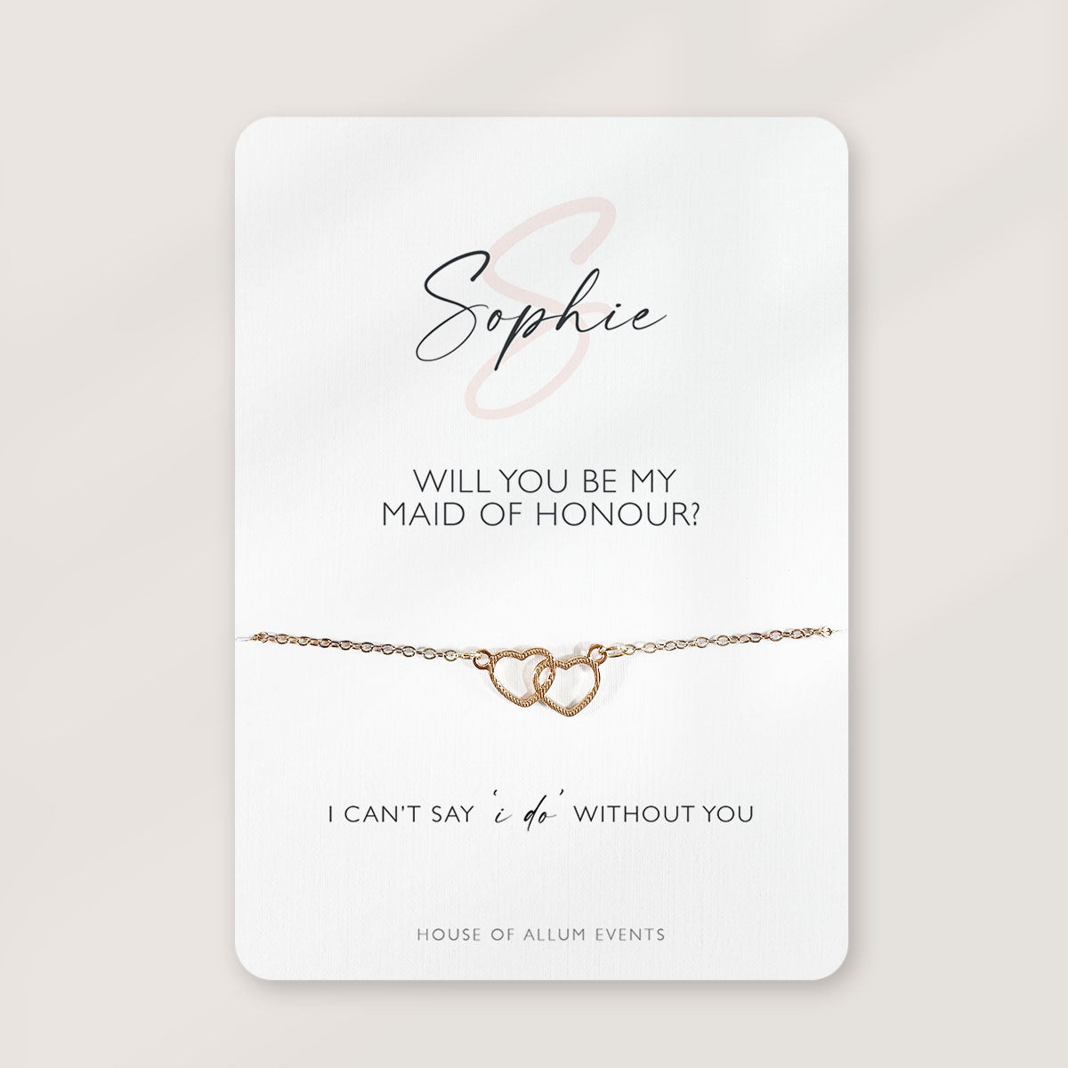 Personalised Bridesmaid Proposal Gift Will You be My Bridesmaid Gift Bag Maid Of Honour For Bridal Party Bridesmaid Card Bridesmaid Bracelet