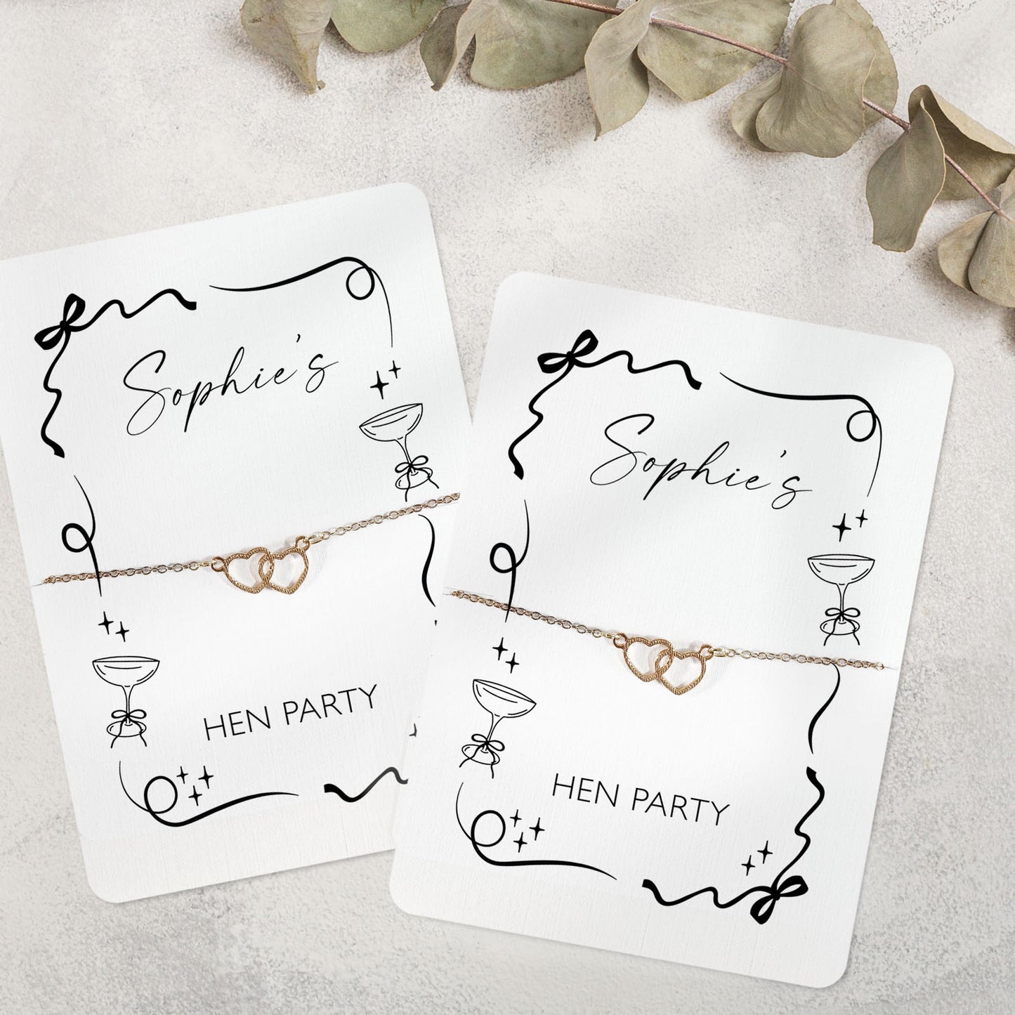Pearls & Prosecco Hen Party Bracelet Favour Personalised Hen Party Favour Prosecco Themed Hen Do Bracelet Hen Party Bag Fillers