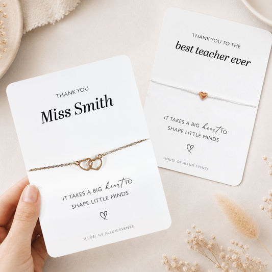 Thank You Teacher Small Gift Best Teacher Gift Idea Thank you Gift Teacher Thank You Bracelet Gift School Leaver Gift Nursery