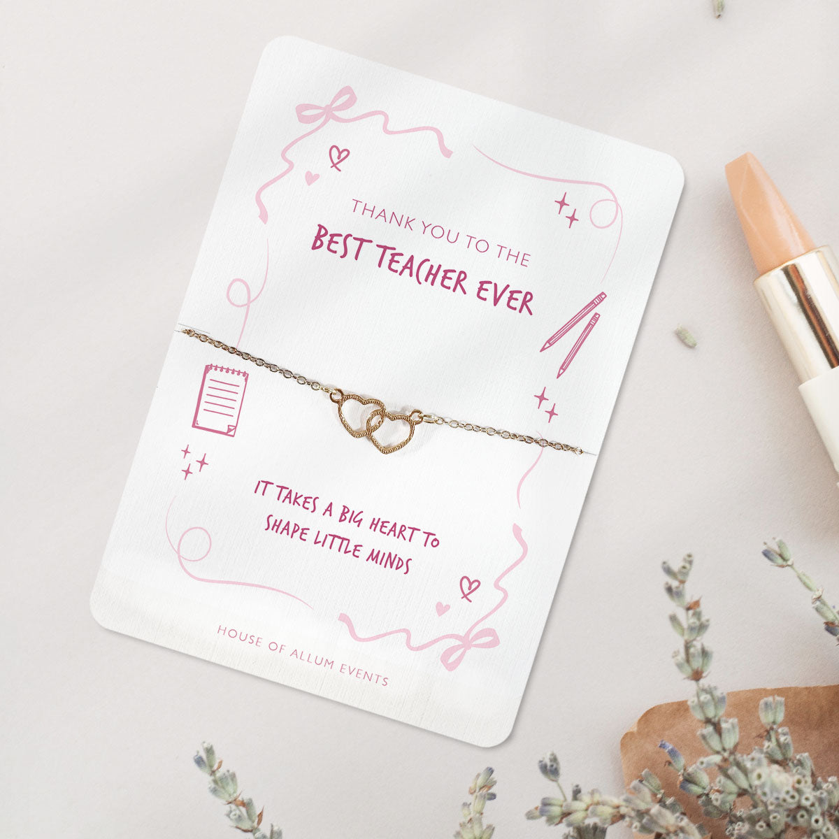 Teacher Thank You Bracelet Gift Best Teacher Thank you Gift Small Teacher Thank You Gift School Leaver Gift Nursery Teacher Gift Idea