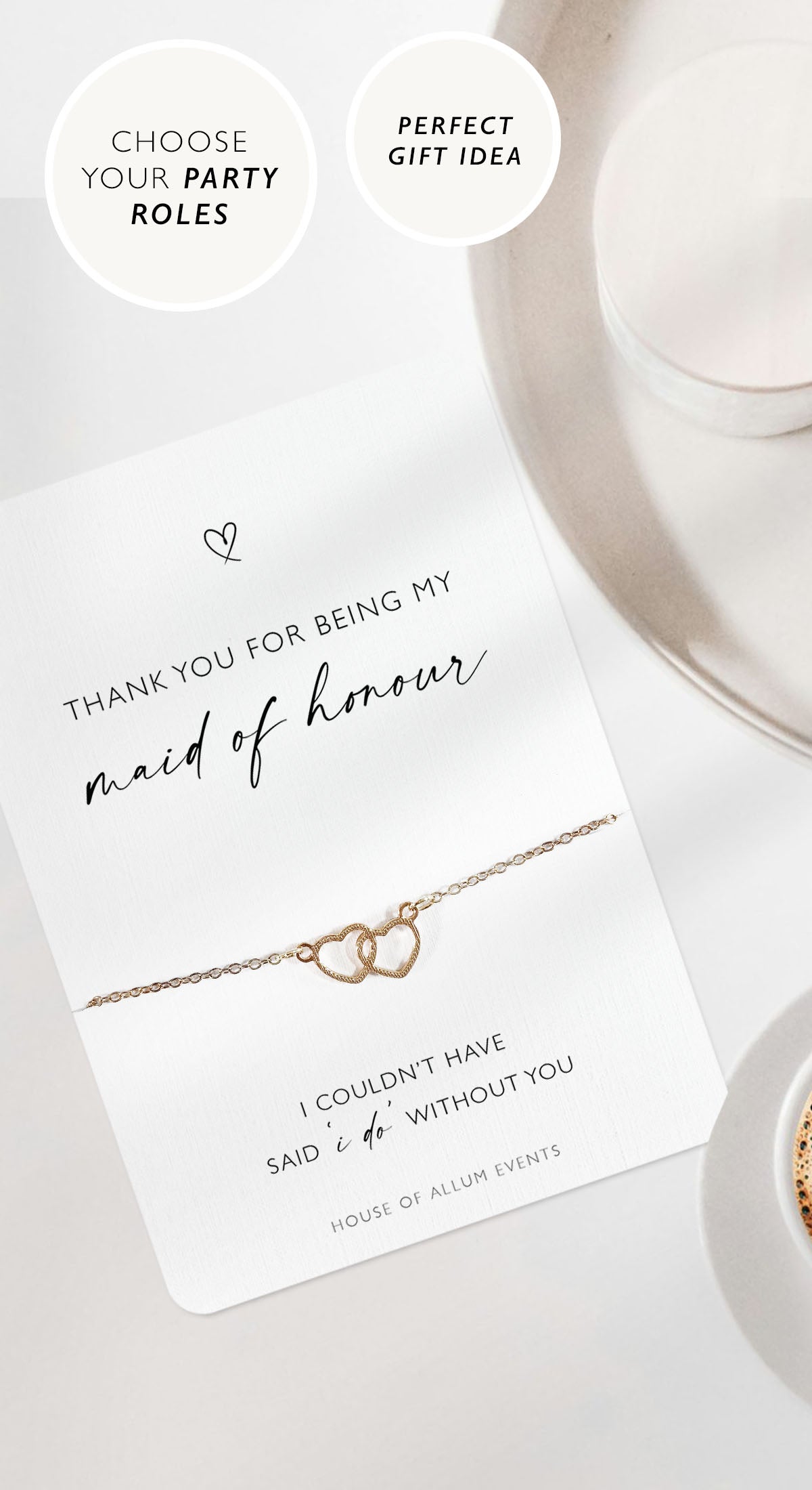 Bridesmaid Thank You Gift Wedding Day Bridesmaid Gift Bag Maid Of Honour Thank You Bridesmaid Card Bridesmaid Bracelet
