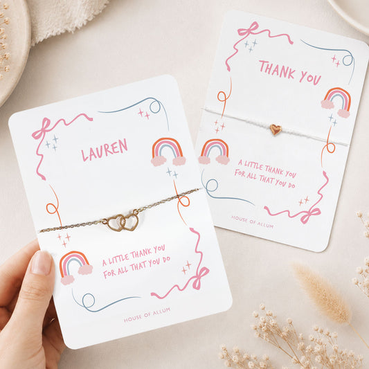Thank You Gift Bracelet Nursery Staff Thank You Small Thank You Gift Teacher Thank You Teacher Small Gift Idea Christmas Gift Idea