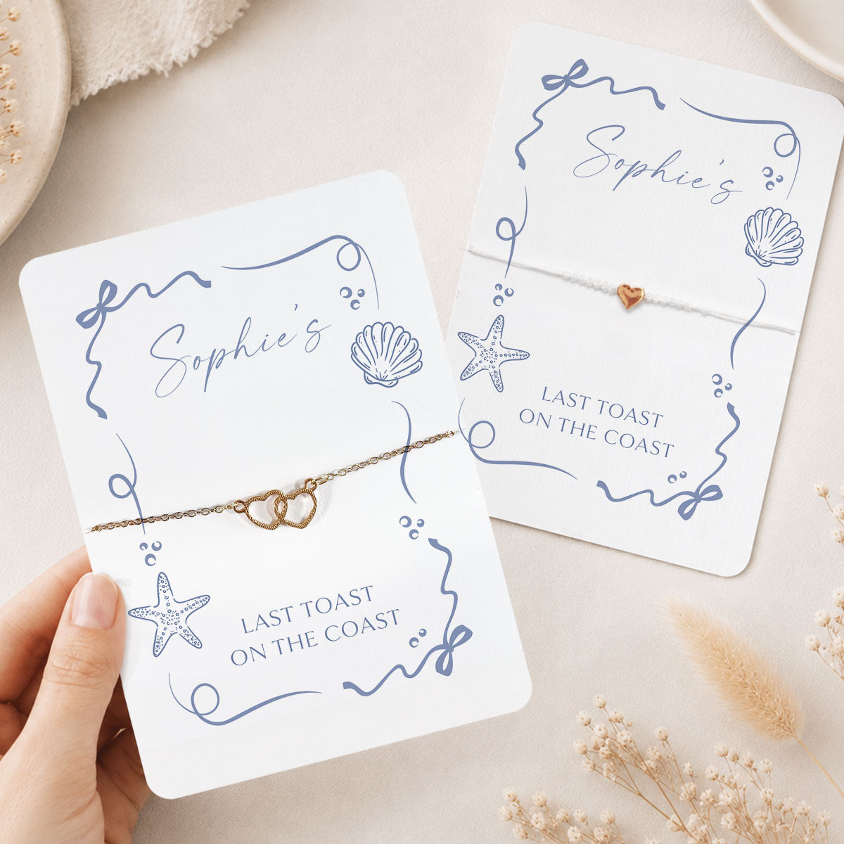 Last Toast on the Coast Hen Party Bracelet Favour Personalised Hen Party Favour Beach Hen Do Bracelet Coastal Hen Party Bag Fillers