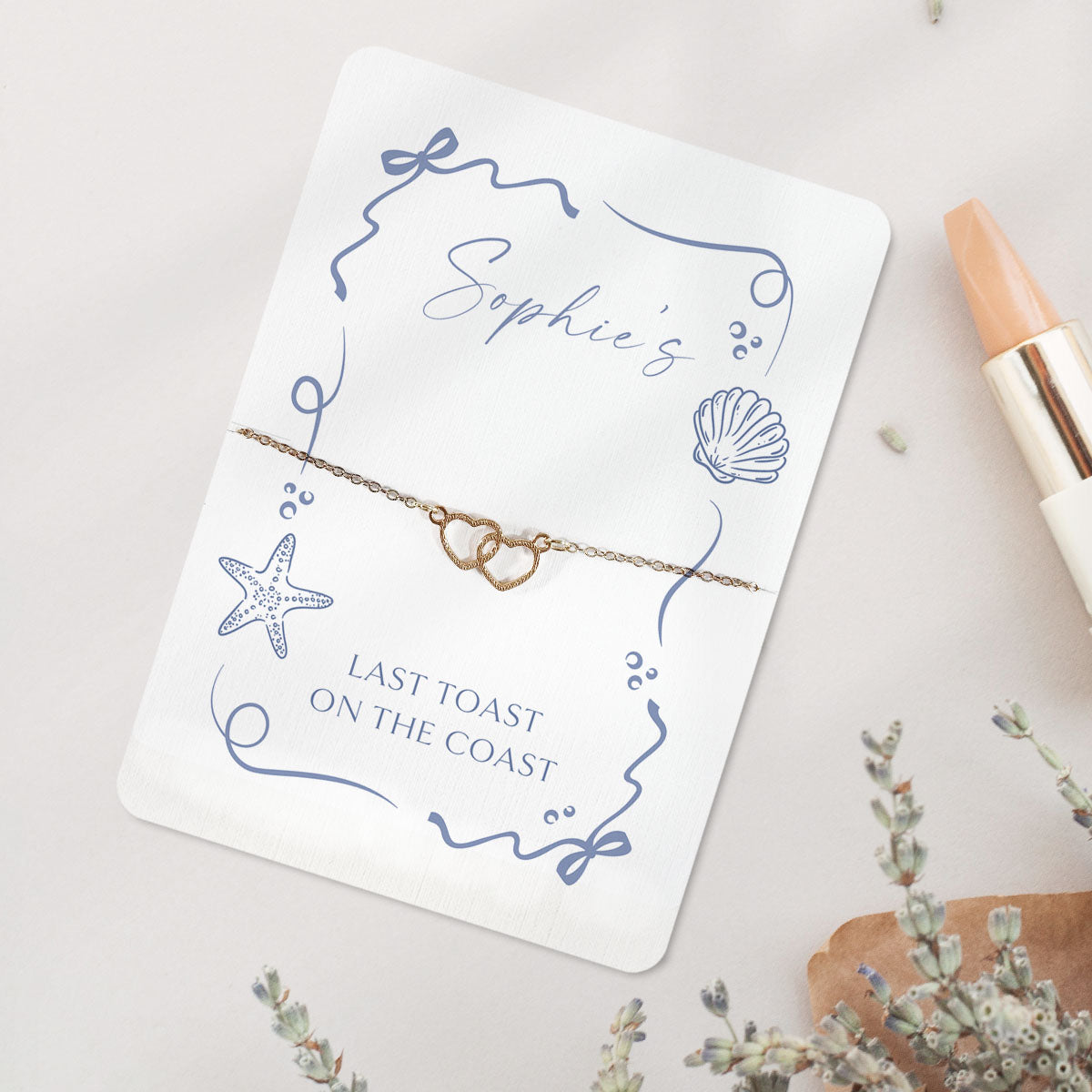 Last Toast on the Coast Hen Party Bracelet Favour Personalised Hen Party Favour Beach Hen Do Bracelet Coastal Hen Party Bag Fillers