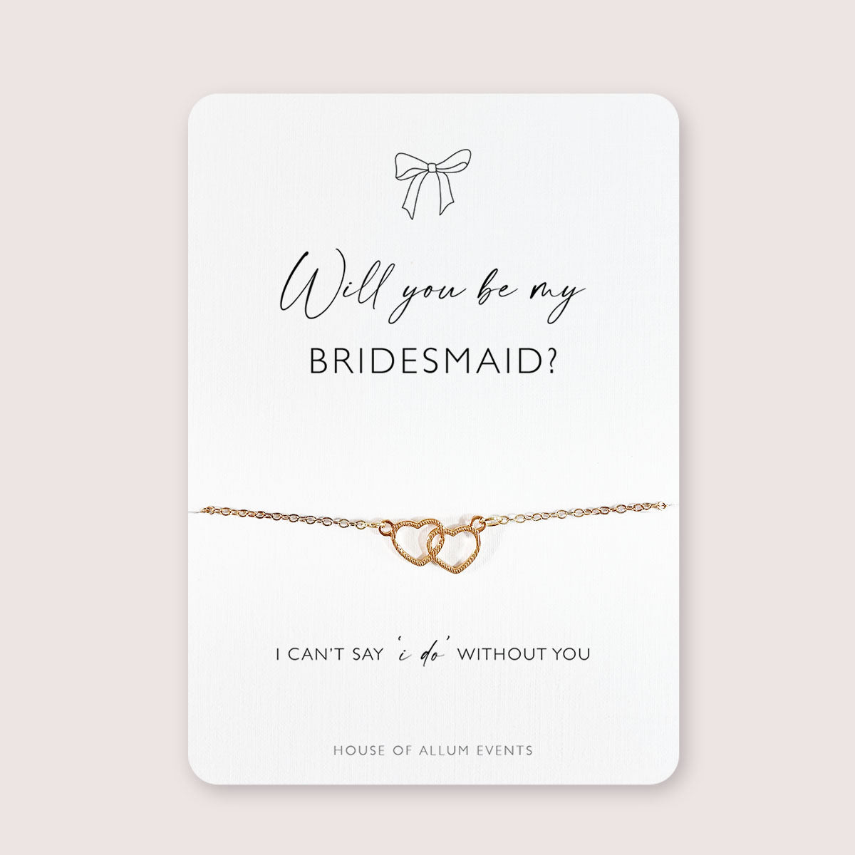 Bridesmaid Proposal Bracelet | Will You Be My Bridesmaid Gift | Personalised Gold Bridesmaid Jewellery | Bridesmaid Proposal Box