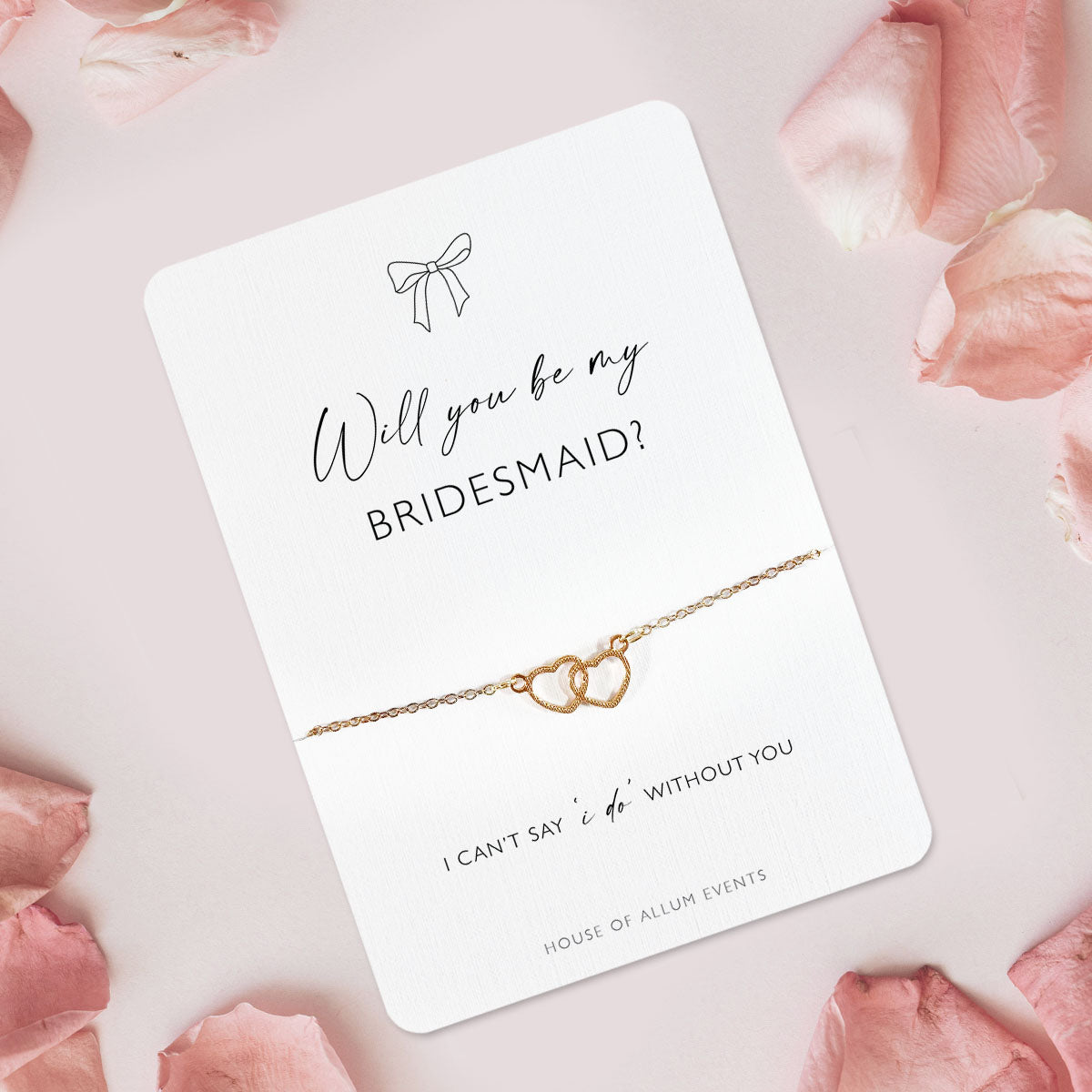 Bridesmaid Proposal Bracelet | Will You Be My Bridesmaid Gift | Personalised Gold Bridesmaid Jewellery | Bridesmaid Proposal Box