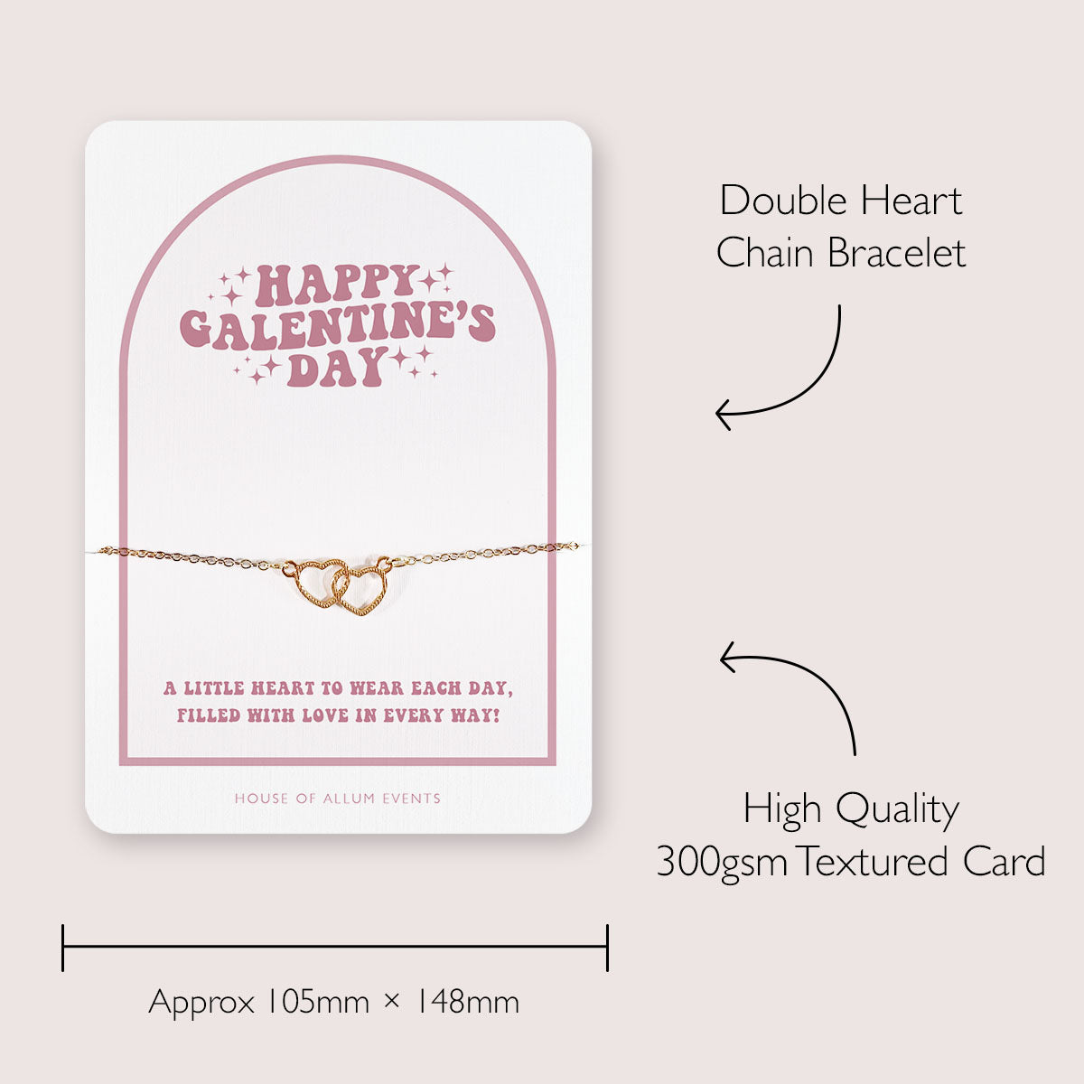 Galentine's Day Bracelet, Galentine Card, Thank You Gift, Valentine's Gift, Valentine, Best Friend, Girls Day