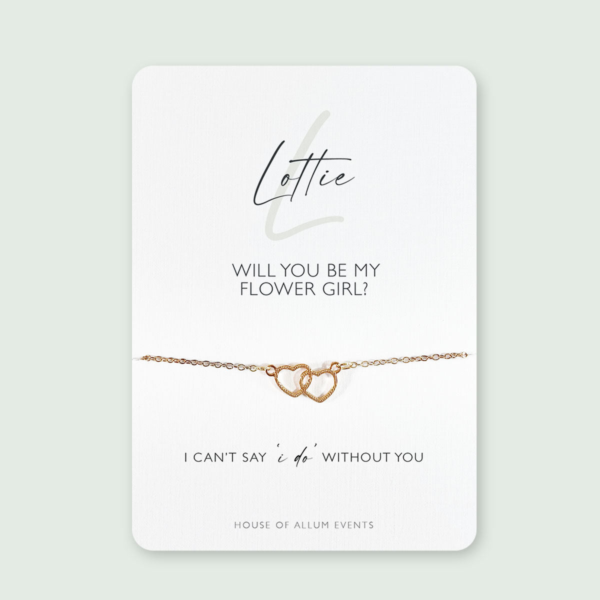 Bridesmaid Proposal Bracelet Personalised | Will You Be My Bridesmaid Gift | Personalised Gold Bridesmaid Jewellery | Green