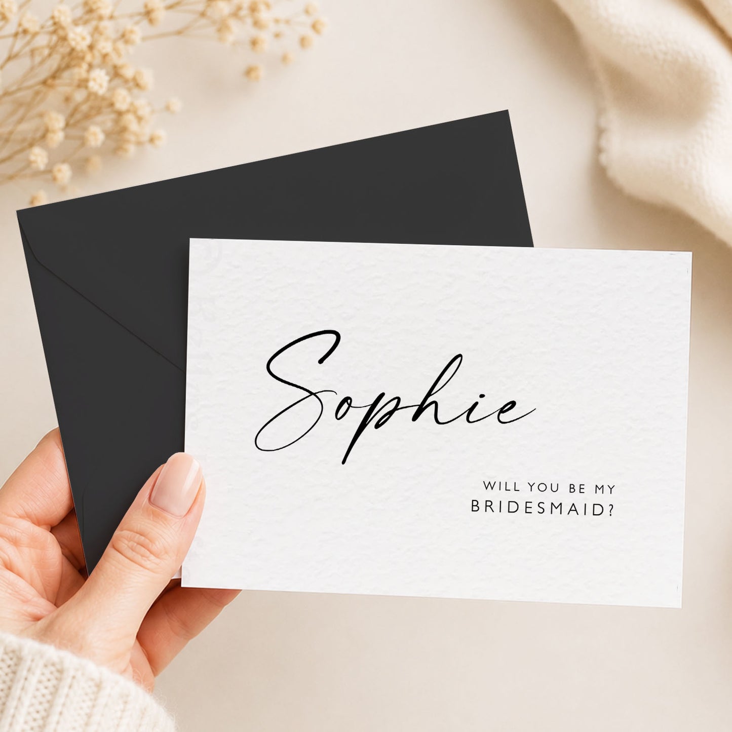 Elegant Bridesmaid Proposal Card Black and White Bridesmaid Proposal Postcard Will You Be My Bridesmaid Card Bridesmaid Proposal Gift