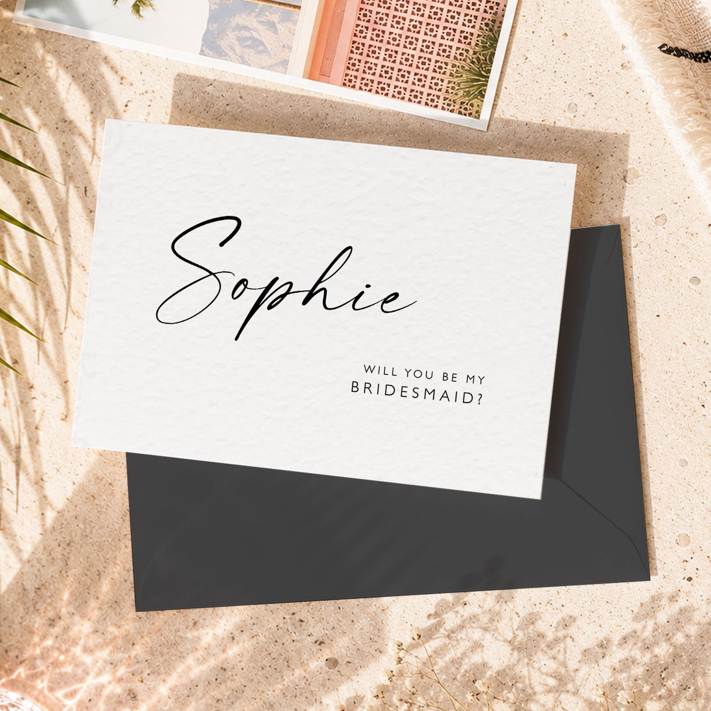 Elegant Bridesmaid Proposal Card Black and White Bridesmaid Proposal Postcard Will You Be My Bridesmaid Card Bridesmaid Proposal Gift