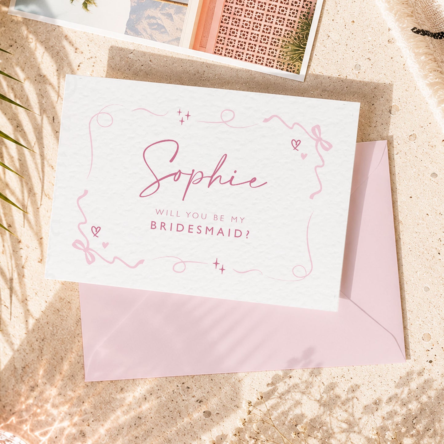 Bow Bridesmaid Proposal Card Black and White Bridesmaid Proposal Postcard Will You Be My Bridesmaid Card Bridesmaid Proposal Gift