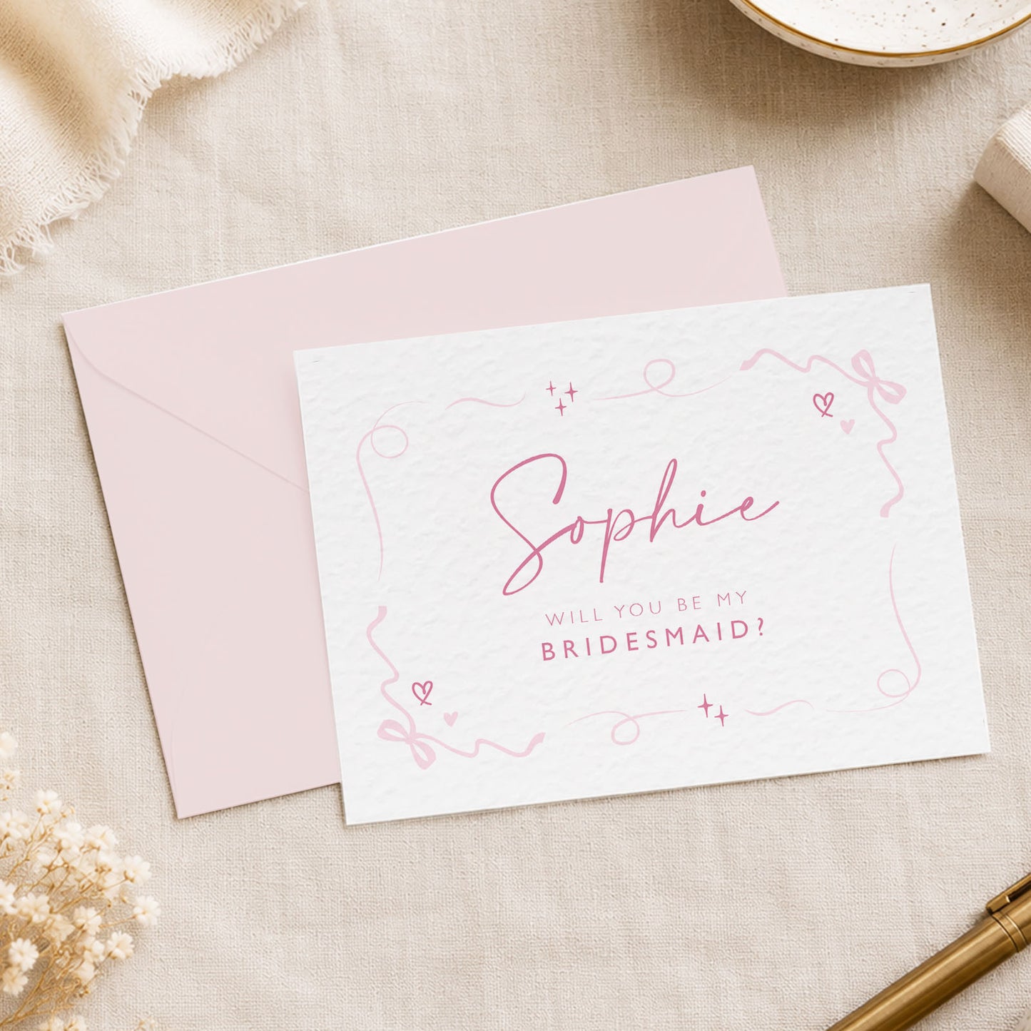 Bow Bridesmaid Proposal Card Black and White Bridesmaid Proposal Postcard Will You Be My Bridesmaid Card Bridesmaid Proposal Gift