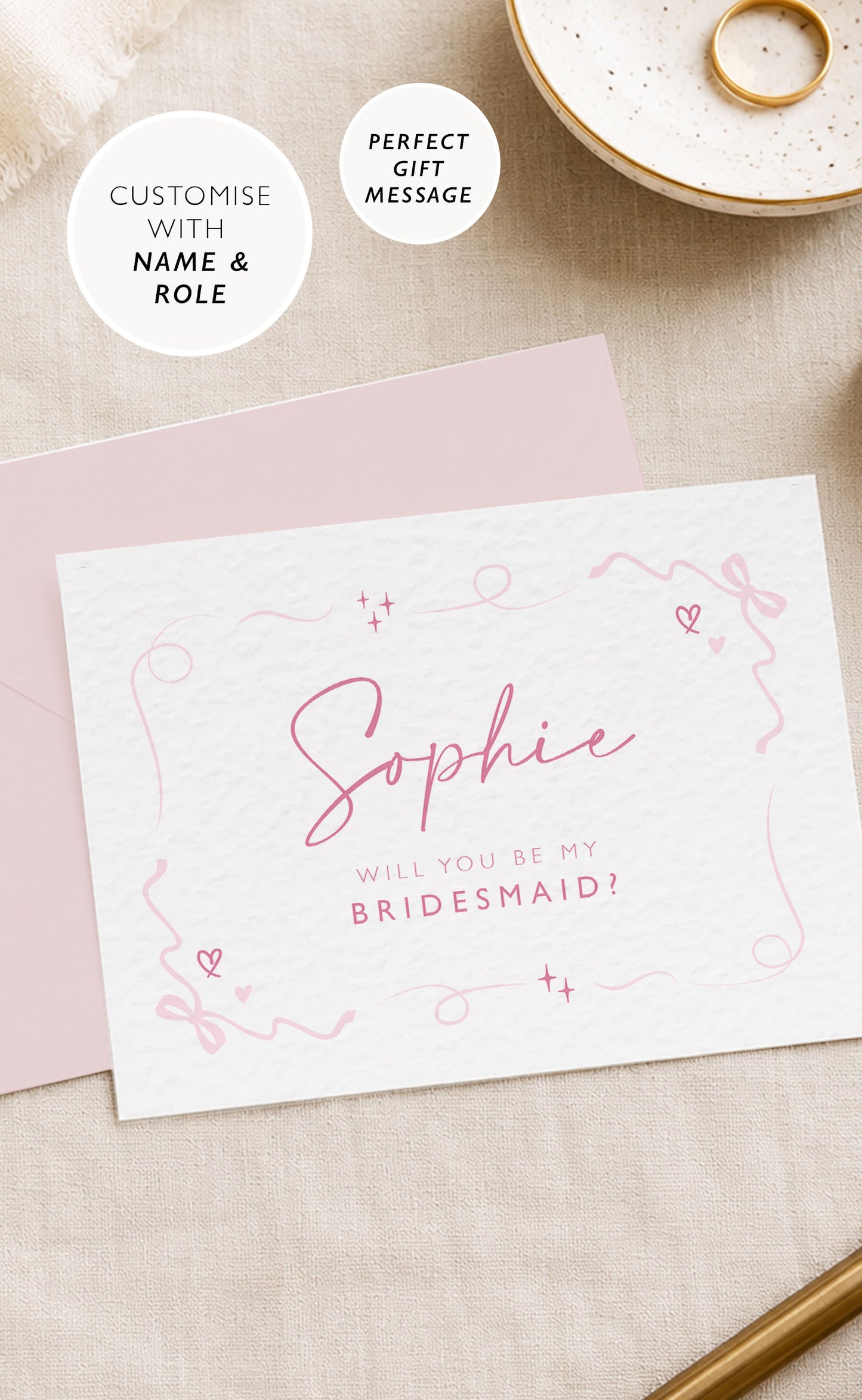 Bow Bridesmaid Proposal Card Black and White Bridesmaid Proposal Postcard Will You Be My Bridesmaid Card Bridesmaid Proposal Gift