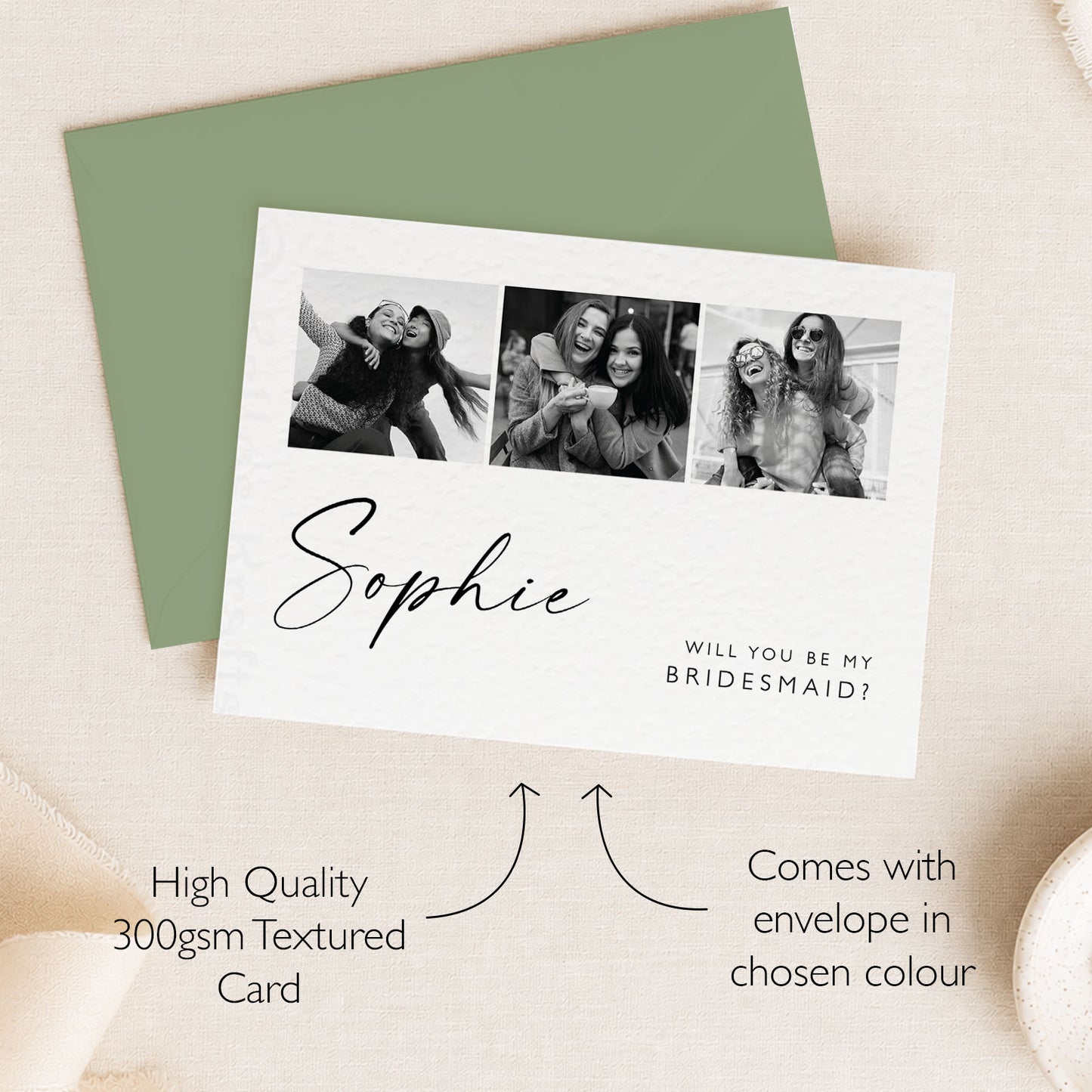 Polaroid Photo Bridesmaid Proposal Card Bow Bridesmaid Proposal Postcard Will You Be My Bridesmaid Card Elegant Bridesmaid Proposal Gift