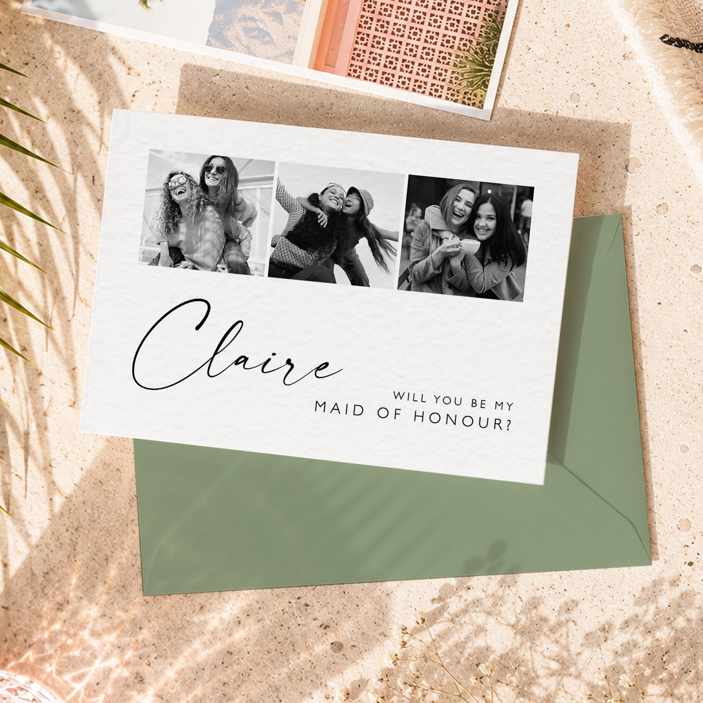 Polaroid Photo Bridesmaid Proposal Card Bow Bridesmaid Proposal Postcard Will You Be My Bridesmaid Card Elegant Bridesmaid Proposal Gift