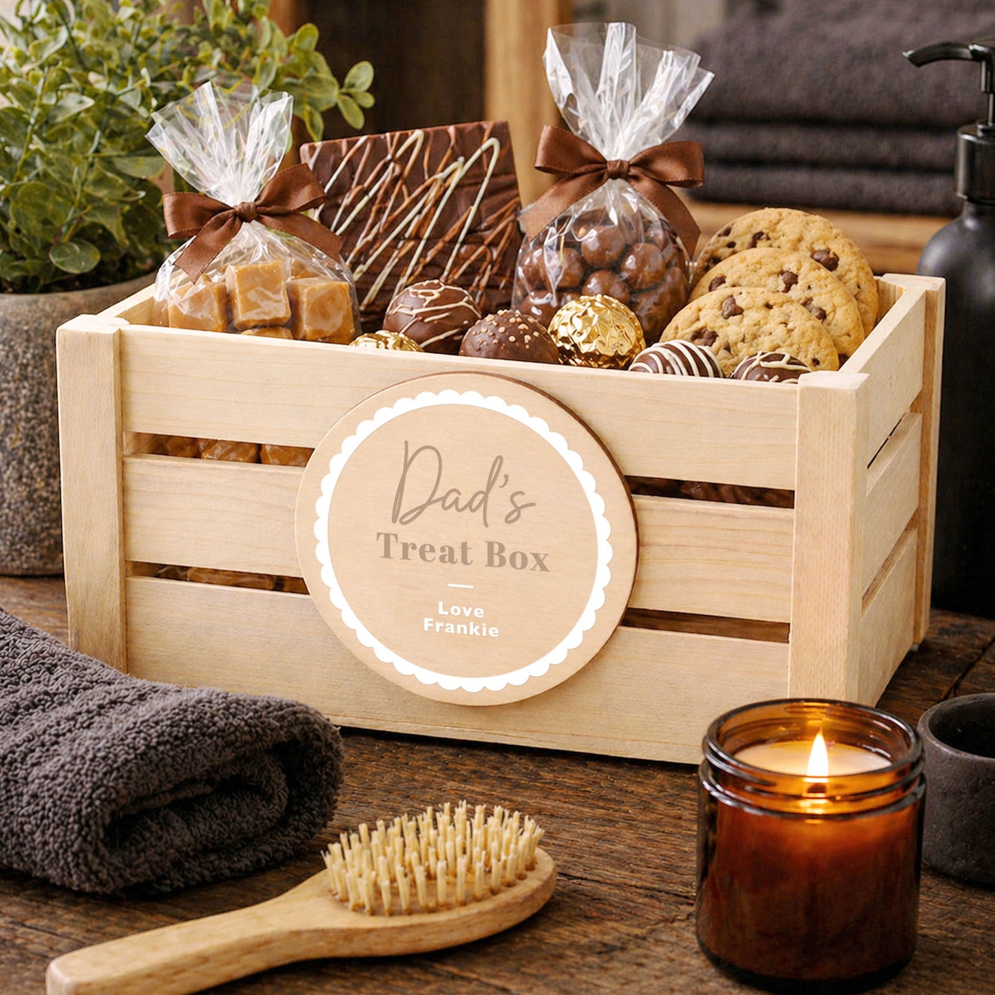 Dad Treat Hamper Gift Box Dad Chocolate and Snack Gift Box for Dad Personalised Dad Snack Box Father’s Day Treat Hamper Dad Birthday Gift