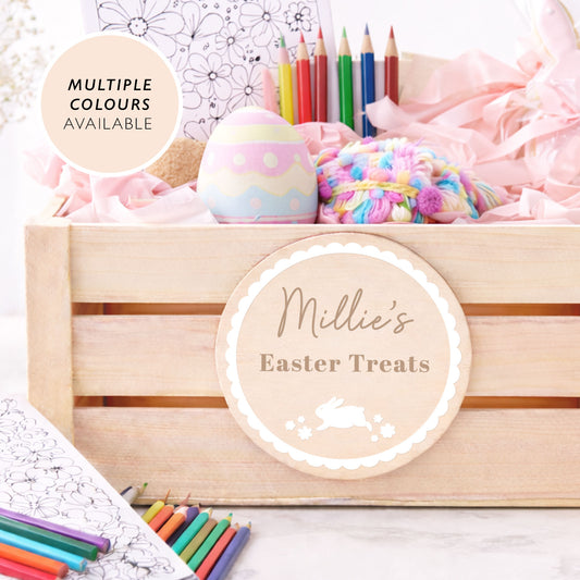 Easter Gift Idea Easter Wooden Crate Easter Box Hamper Gift Memory Box Kids Easter Activity Box from the Easter Bunny Egg Hunt Box
