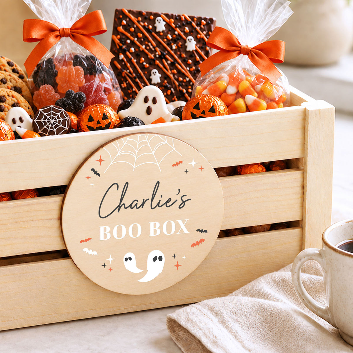 Halloween Boo Box For Kids Personalised Halloween Sweet Box Trick or Treat Halloween Box For Kids Halloween Sweets Crate Boo Box