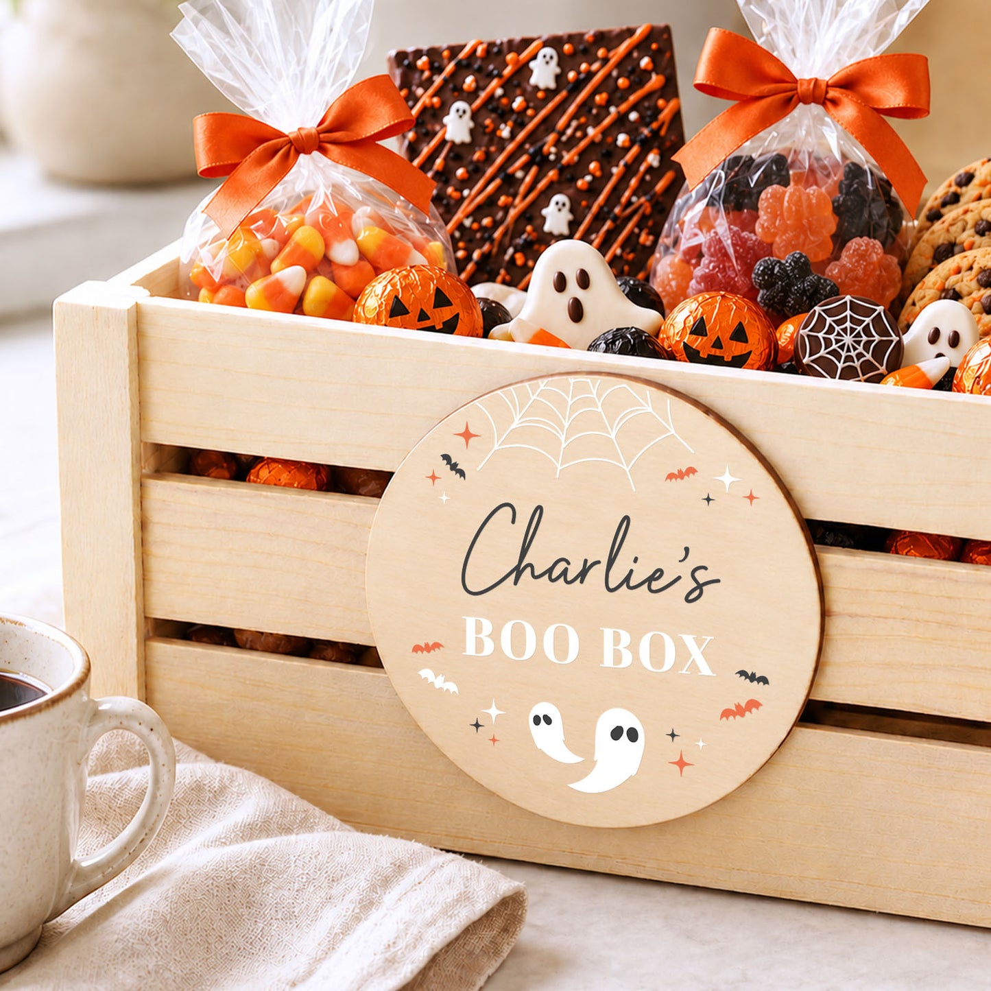 Halloween Boo Box For Kids Personalised Halloween Sweet Box Trick or Treat Halloween Box For Kids Halloween Sweets Crate Boo Box