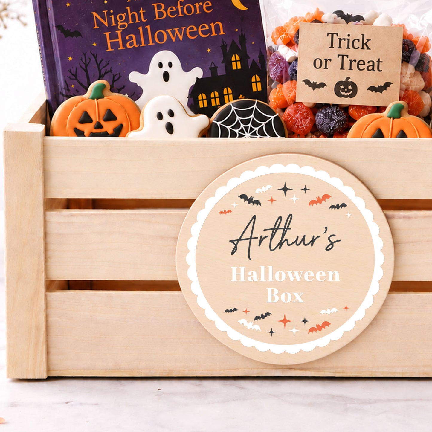 Halloween Box For Kids Personalised Halloween Sweet Box Trick or Treat Halloween Box For Kids Halloween Sweets Crate Boo Box