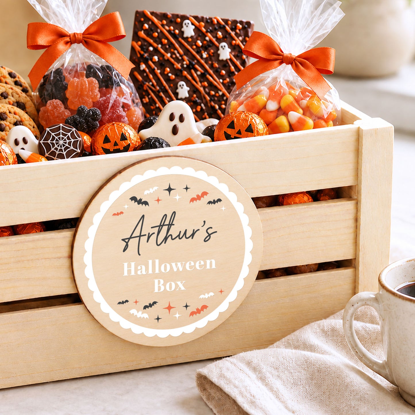 Halloween Box For Kids Personalised Halloween Sweet Box Trick or Treat Halloween Box For Kids Halloween Sweets Crate Boo Box