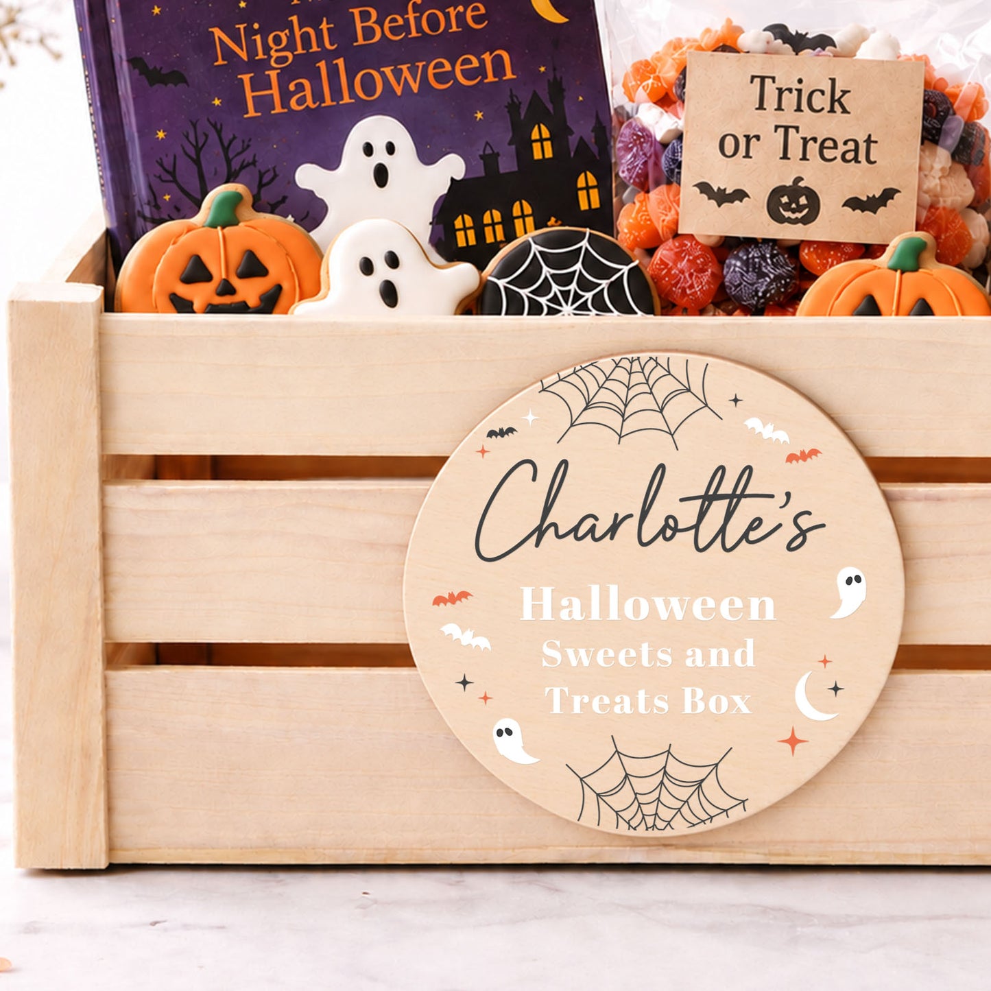 Halloween Treat Box For Kids Personalised Halloween Sweet Box Trick or Treat Halloween Box For Kids Halloween Sweets Crate Boo Box