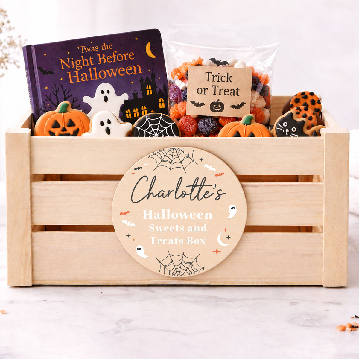Halloween Treat Box For Kids Personalised Halloween Sweet Box Trick or Treat Halloween Box For Kids Halloween Sweets Crate Boo Box