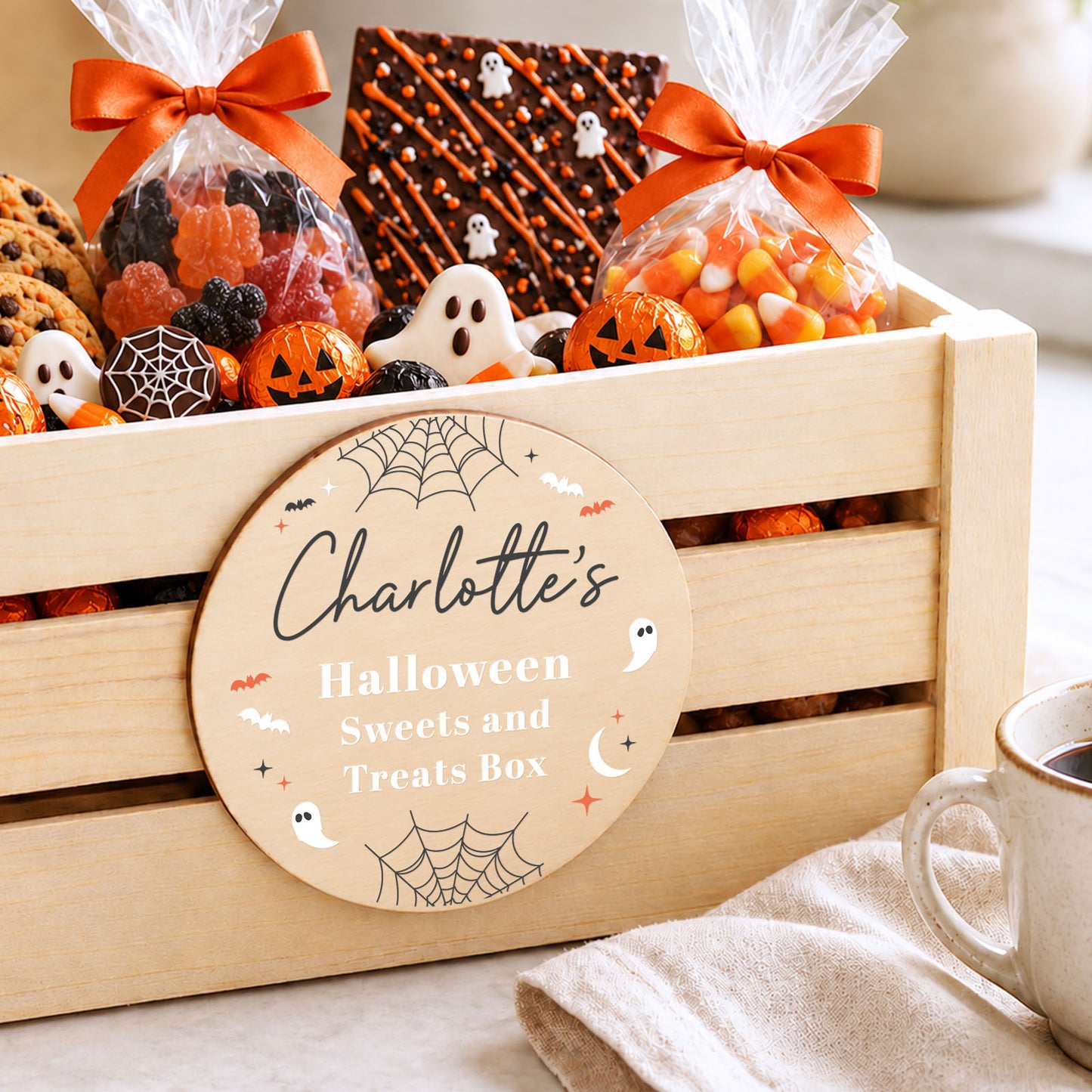 Halloween Treat Box For Kids Personalised Halloween Sweet Box Trick or Treat Halloween Box For Kids Halloween Sweets Crate Boo Box