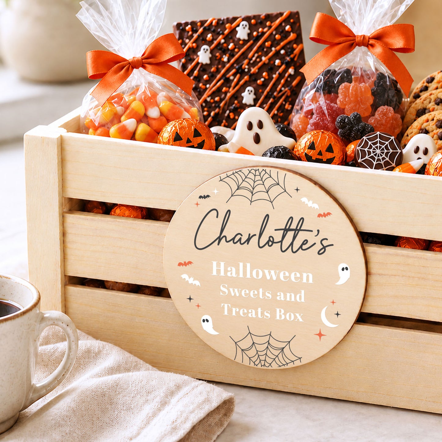 Halloween Treat Box For Kids Personalised Halloween Sweet Box Trick or Treat Halloween Box For Kids Halloween Sweets Crate Boo Box