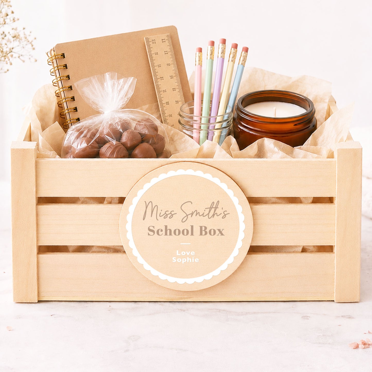 Teacher Gift Idea Thank you Teacher Hamper Gift Thank you Chocolate and Snack Gift Box for Teacher Personalised Teacher Treat Hamper