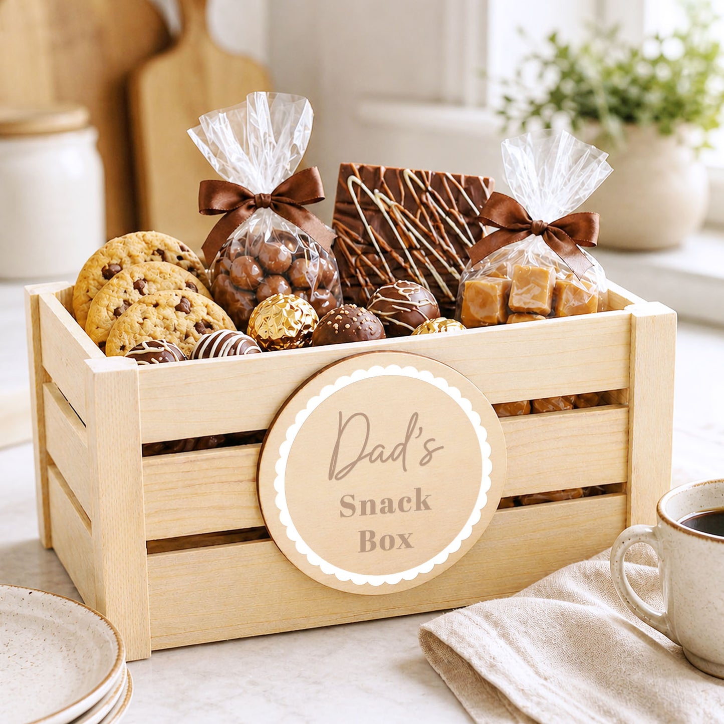 Dad Snack Box Hamper Gift Dad Chocolate and Snack Gift Box for Dad Personalised Dad Snack Box Father’s Day Treat Hamper Dad Birthday Gift