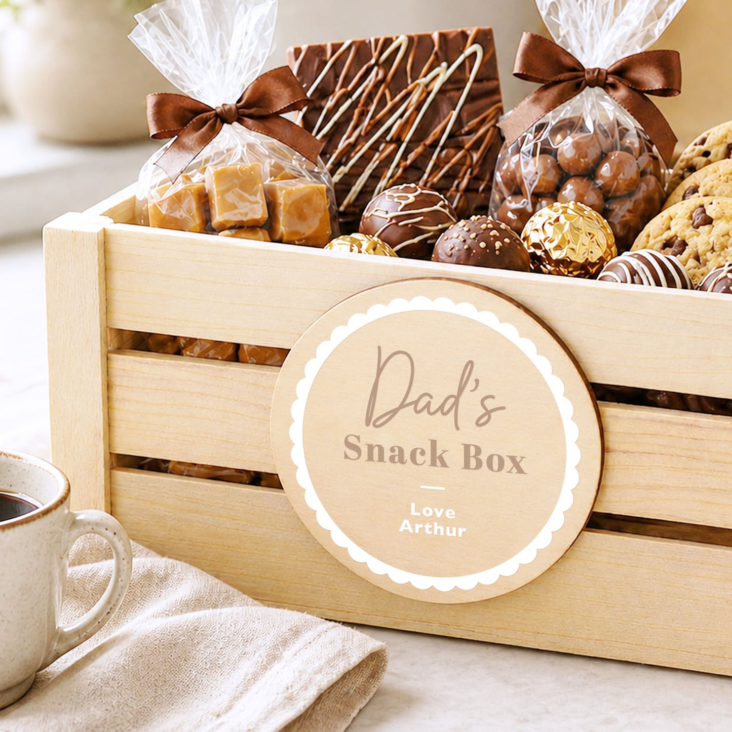 Dad Snack Box Hamper Gift Dad Chocolate and Snack Gift Box for Dad Personalised Dad Snack Box Father’s Day Treat Hamper Dad Birthday Gift