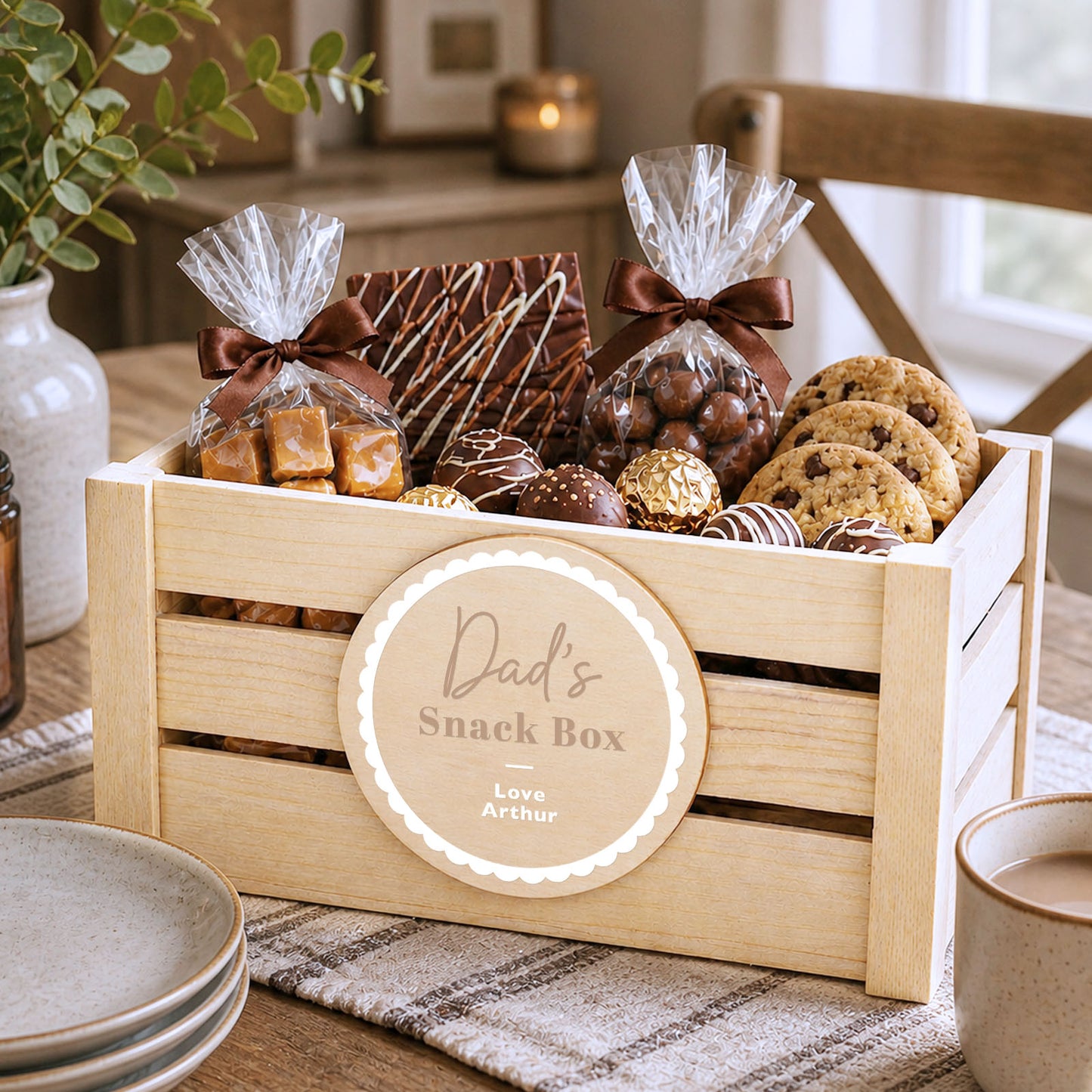 Dad Snack Box Hamper Gift Dad Chocolate and Snack Gift Box for Dad Personalised Dad Snack Box Father’s Day Treat Hamper Dad Birthday Gift