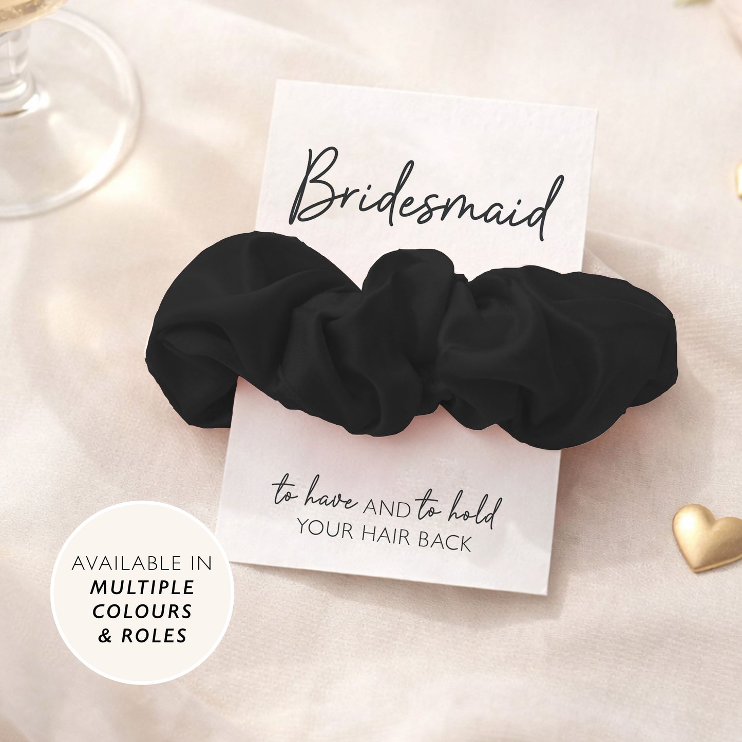 Black Hen Do Scrunchie Favours Hen Party Bags and Gifts Personalised Hair Tie Favours for Bride Tribe & Bride Squad Hen Party Idea