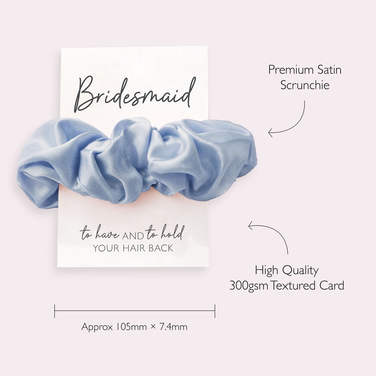 Blue Satin Hen Party Hair Scrunchies
