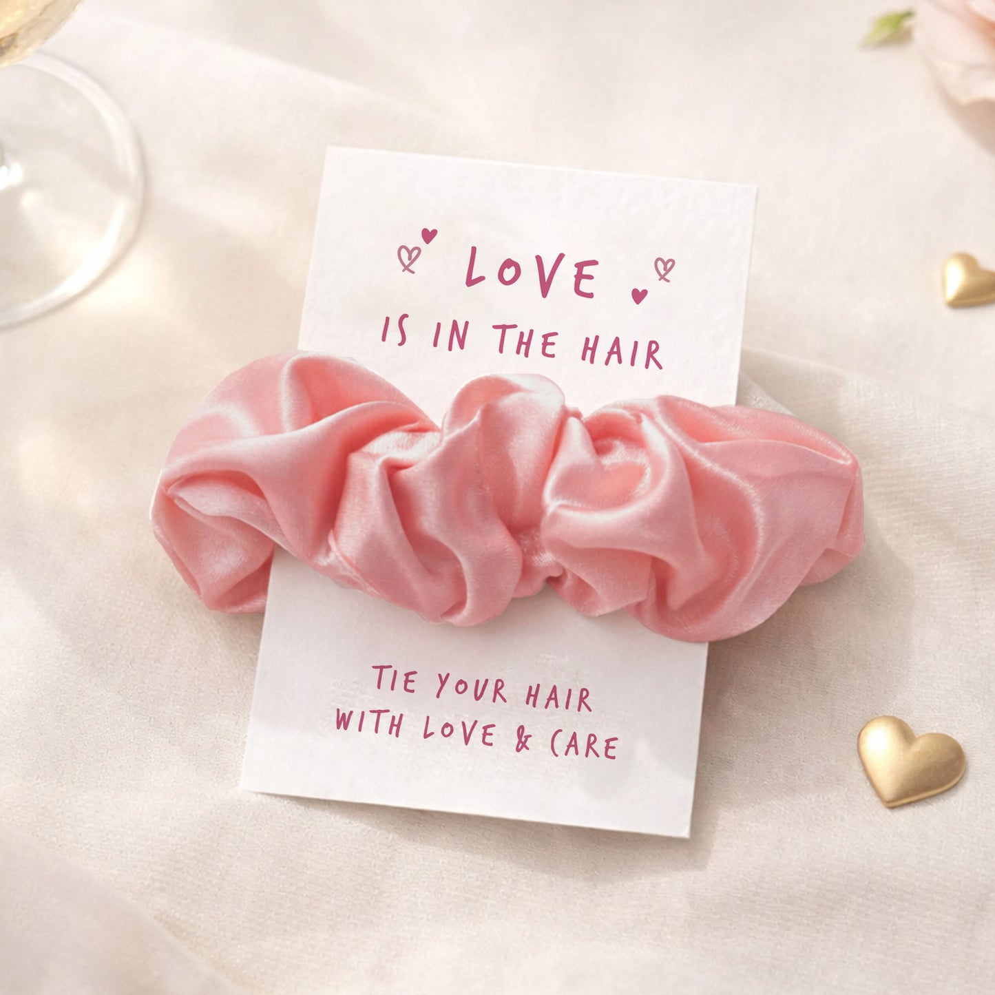 Valentine's Hair Scrunchie Gift | Gift for her | Best Friend Gift | Gift for Friend | Galentine's Day | Valentine Gift