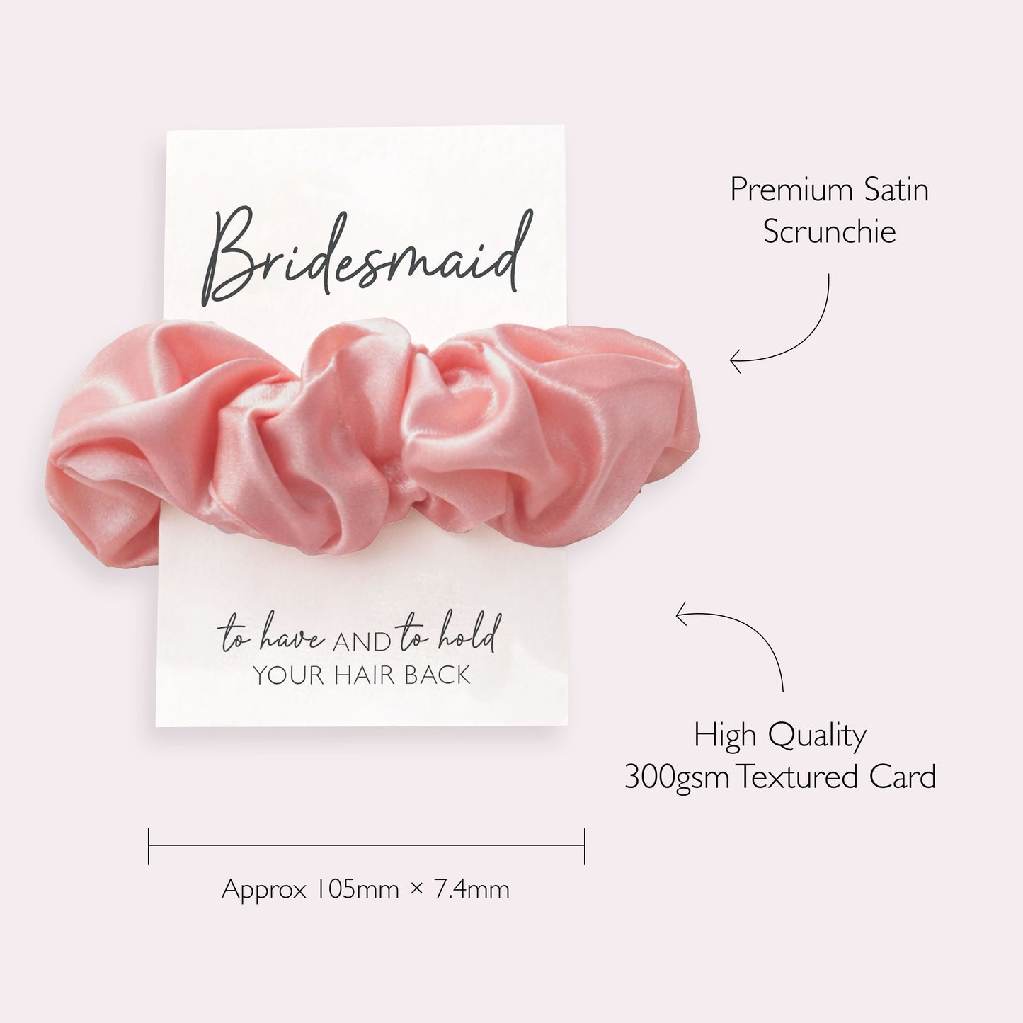 Pink Satin Hen Party Hair Scrunchies