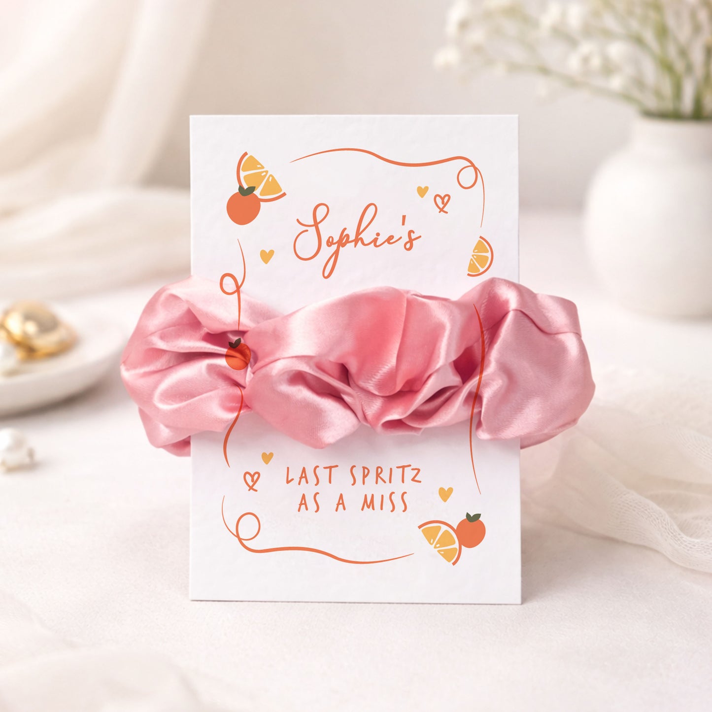 Last Spritz Hen Party Favours Aperol Theme Bride Squad Gifts Personalised Hen Party Bags Personalised Hair Accessory Hen Party Favours