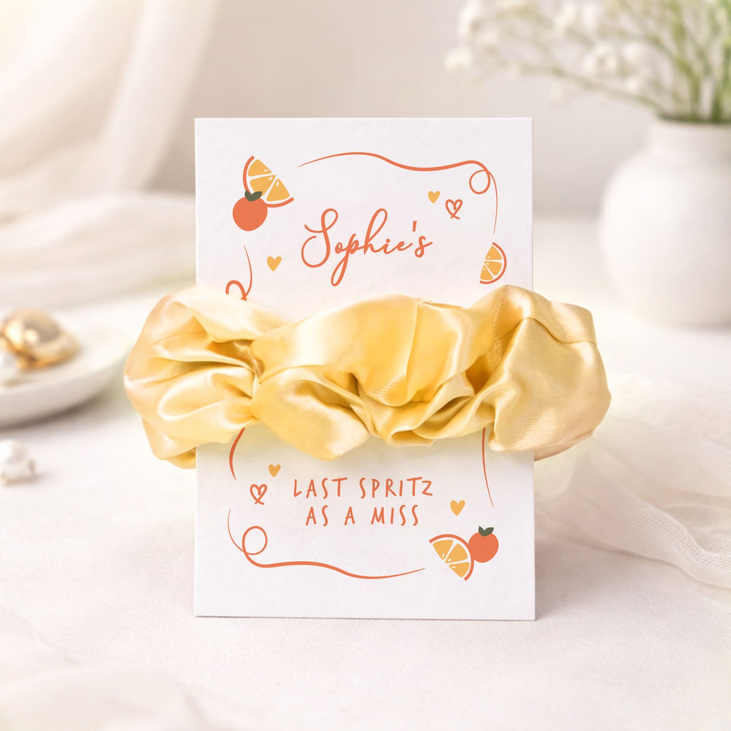 Last Spritz Hen Party Favours Aperol Theme Bride Squad Gifts Personalised Hen Party Bags Personalised Hair Accessory Hen Party Favours