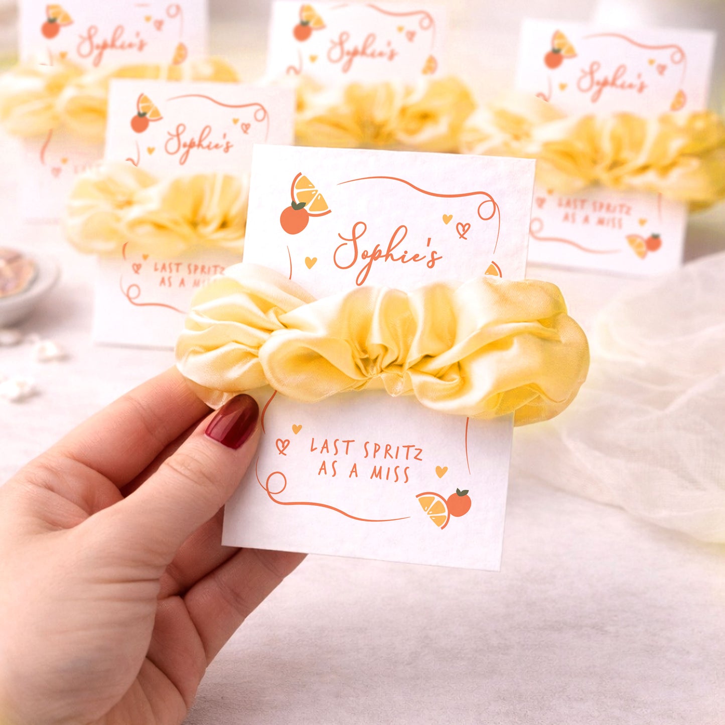 Last Spritz Hen Party Favours Aperol Theme Bride Squad Gifts Personalised Hen Party Bags Personalised Hair Accessory Hen Party Favours