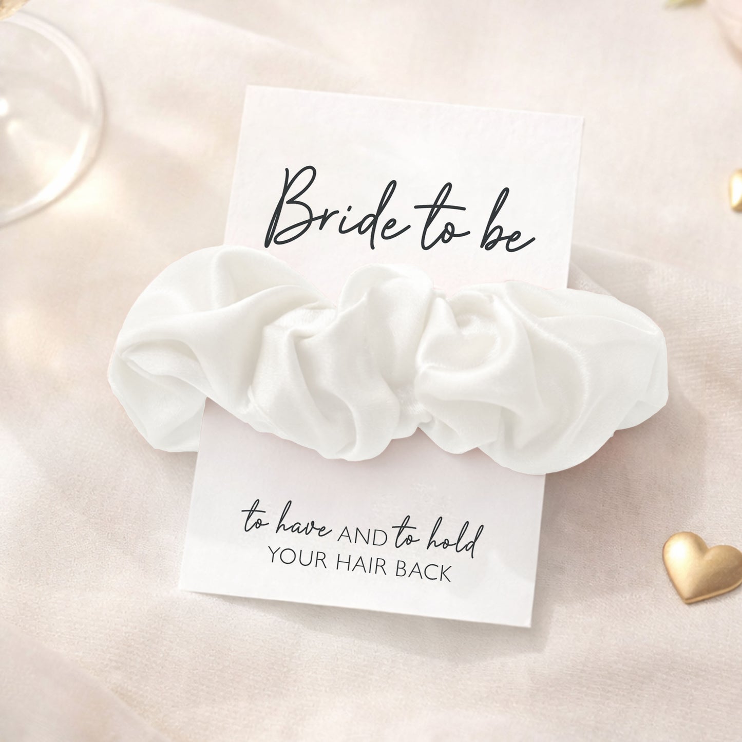 Yellow Satin Hen Party Hair Scrunchies