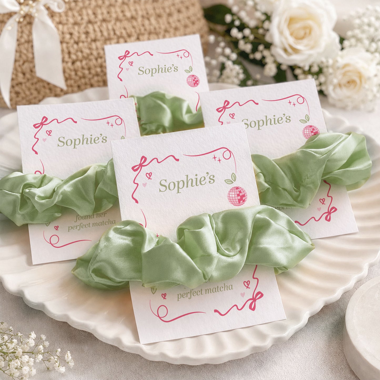 Perfect Matcha Hen Party Favours Matcha Green Bride Squad Gifts Personalised Hen Party Bags Personalised Hen Party Favours Hair Accessory