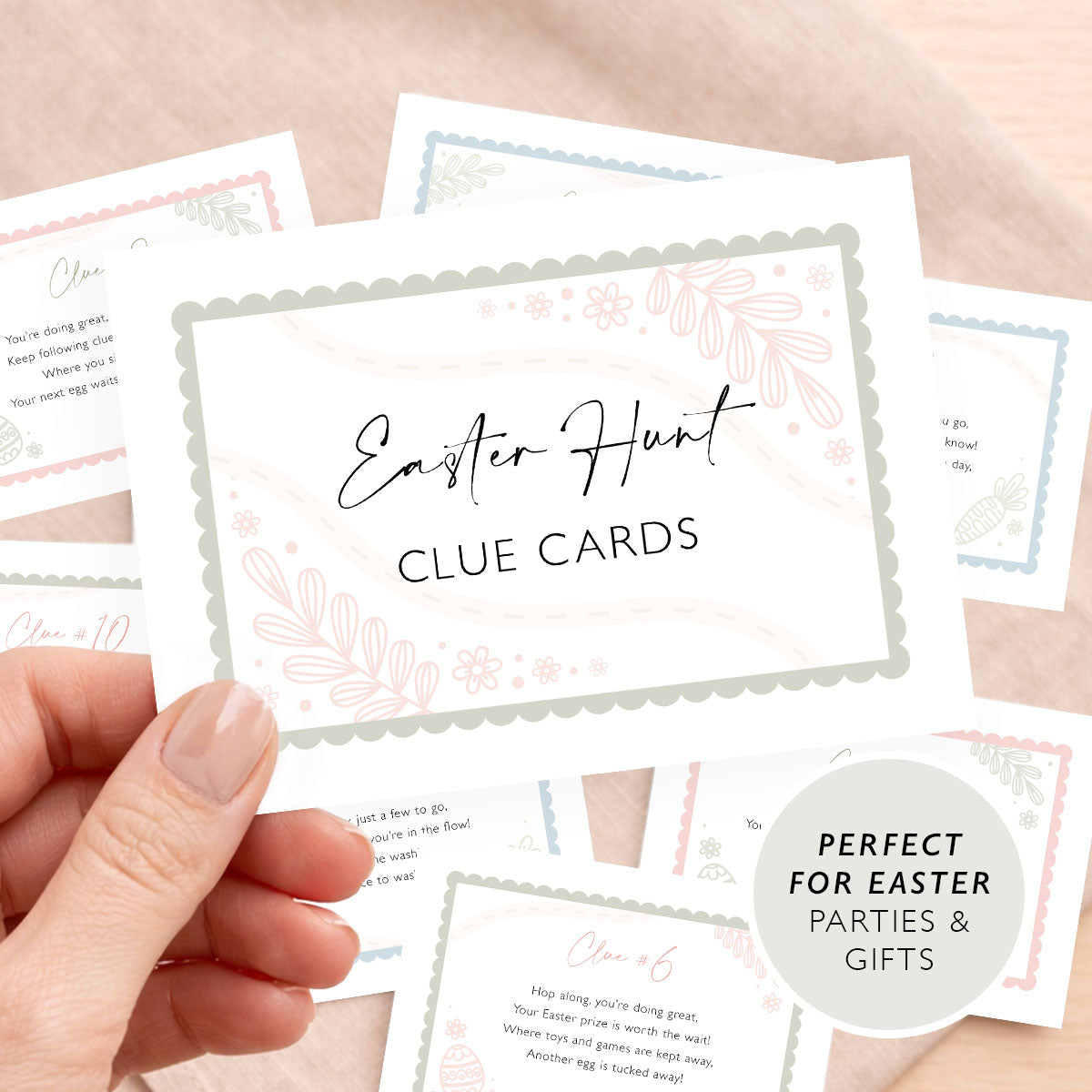 *digital download* Easter Egg Hunt Clue Cards Personalised Easter Gifts For Kids Egg Hunt Egg Hunt Clues Easter Bunny Gift Easy Easter Hunt Gift Idea (Copy)