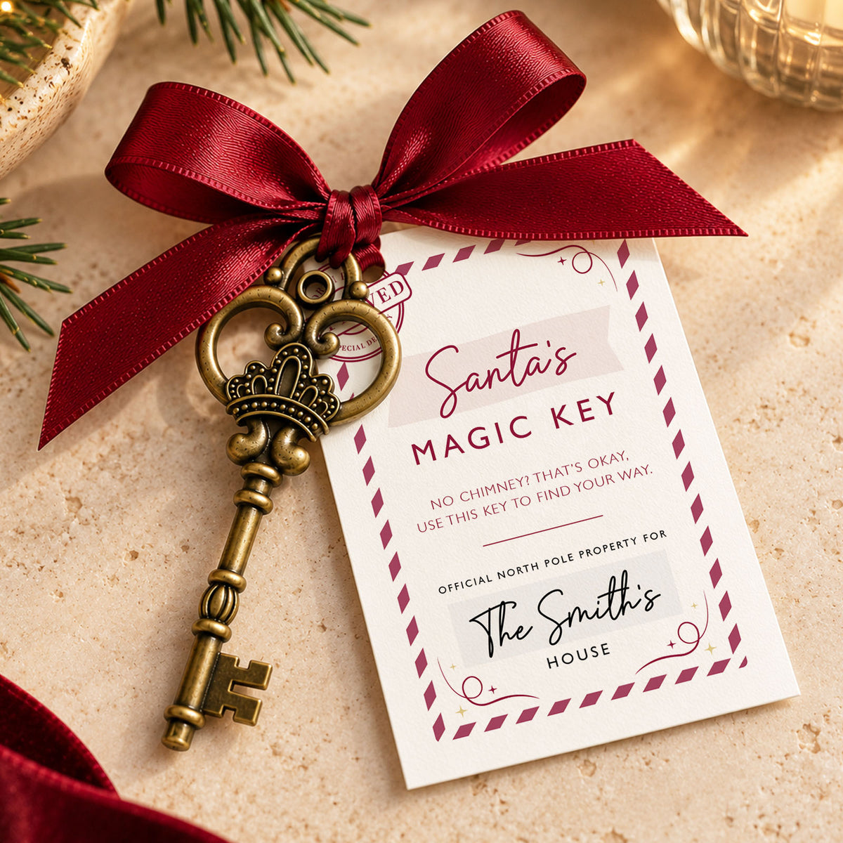 Personalised Santa Magic Key