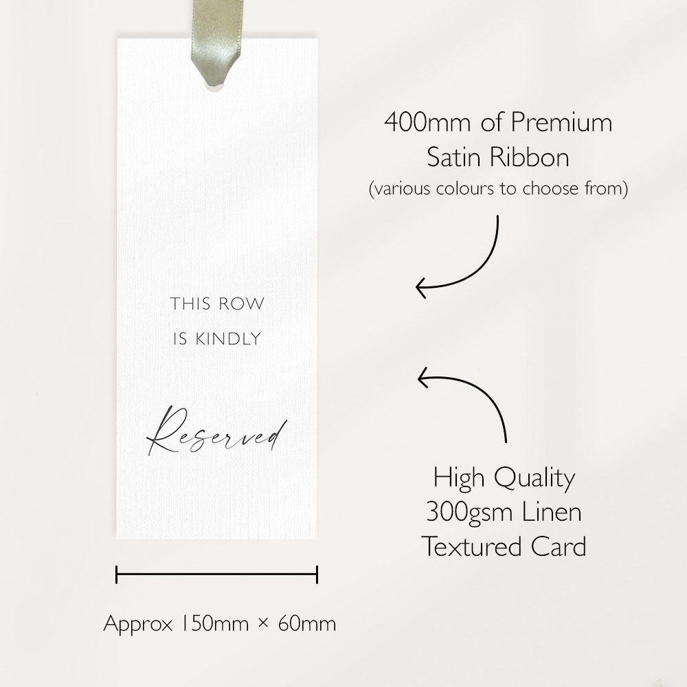 Row Reserved Seat Sign For Ceremony Reserved Sign Wedding Reserved Sign Aisle Decor Seat Sign Wedding Reserved Row Signs