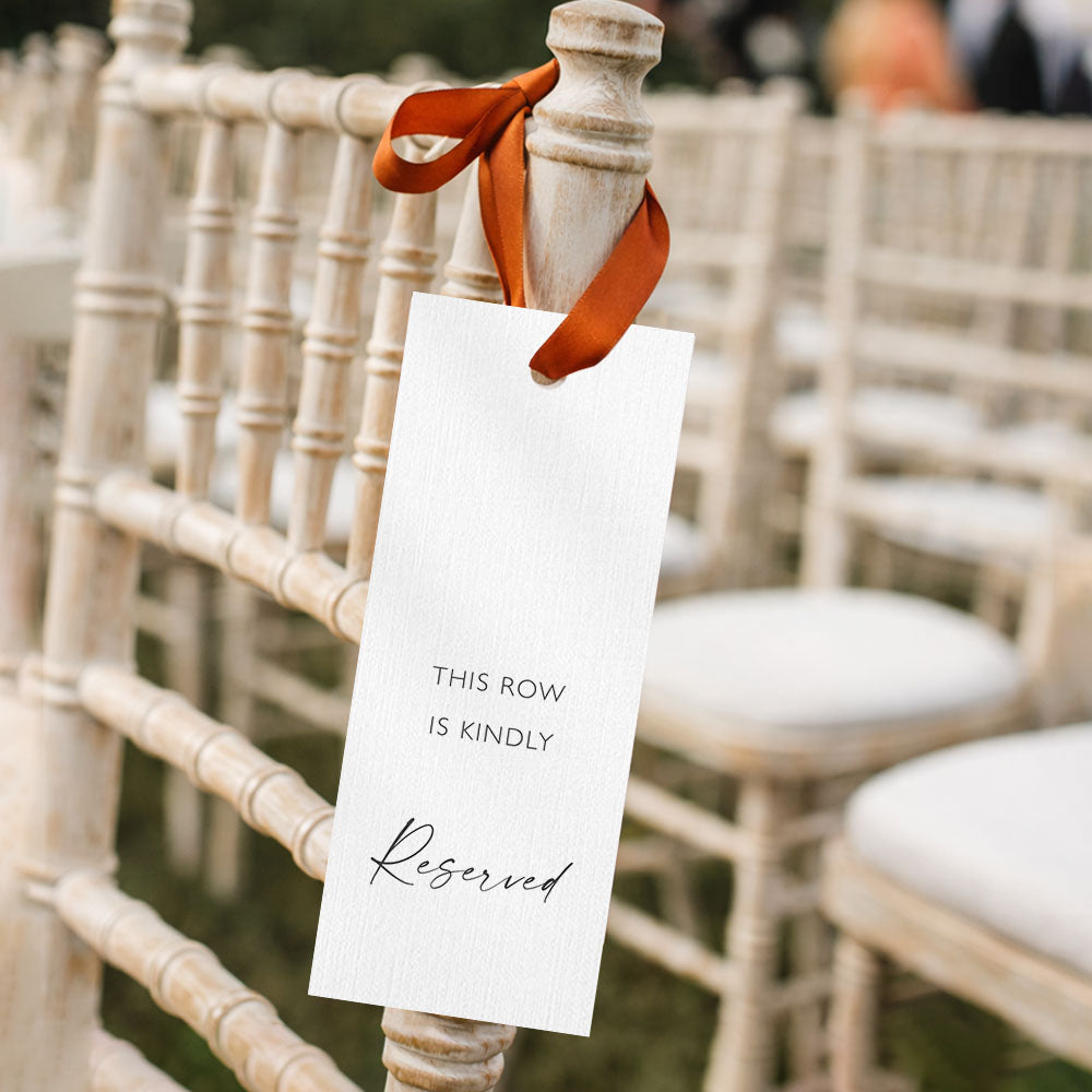 Row Reserved Seat Sign For Ceremony Reserved Sign Wedding Reserved Sign Aisle Decor Seat Sign Wedding Reserved Row Signs