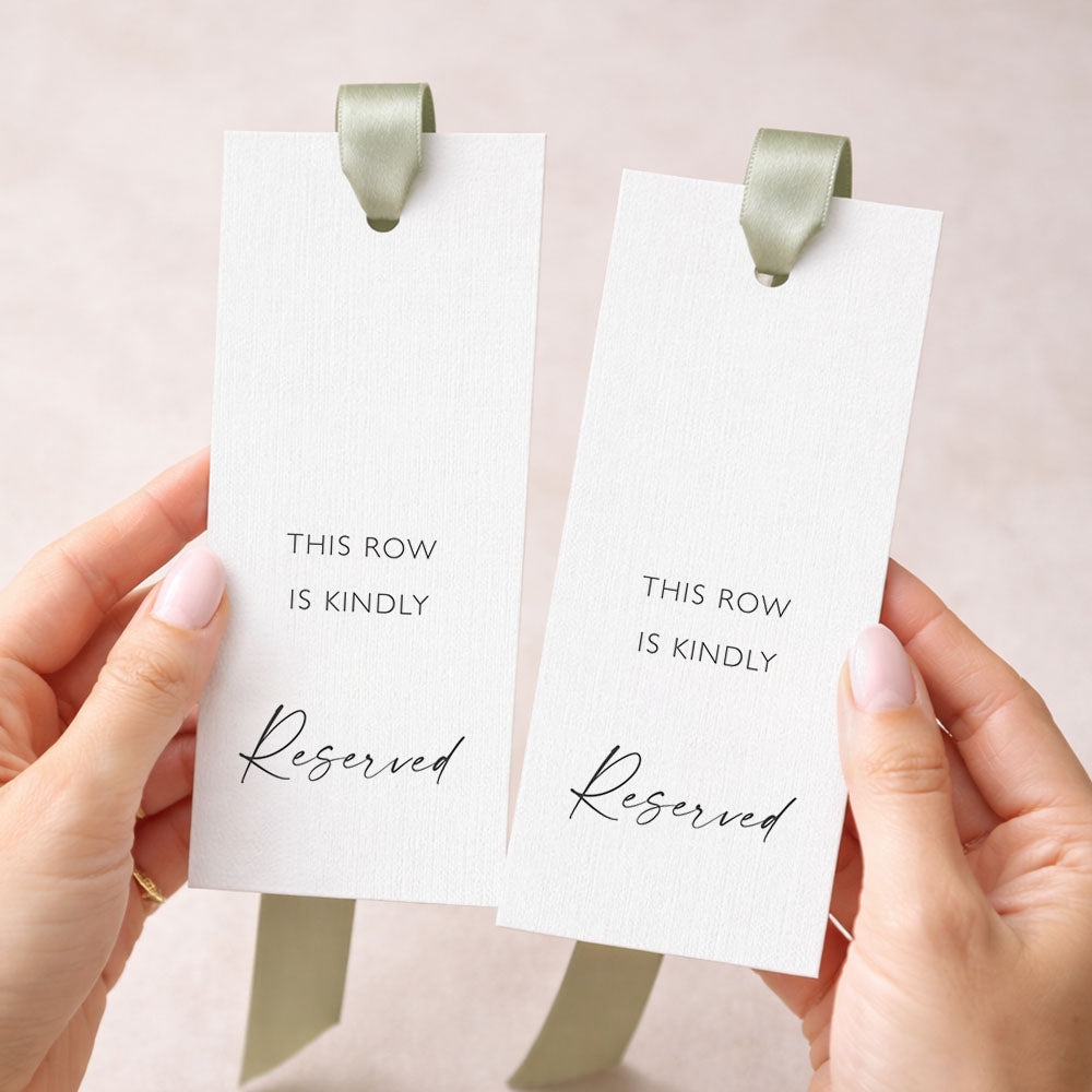 Row Reserved Seat Sign For Ceremony Reserved Sign Wedding Reserved Sign Aisle Decor Seat Sign Wedding Reserved Row Signs