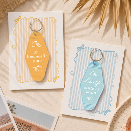 Limoncello Lover Gift For Limoncello Lover Motel Keyring Gift Retro Motel Keychain