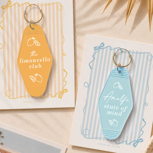 Limoncello Lover Gift For Limoncello Lover Motel Keyring Gift Retro Motel Keychain