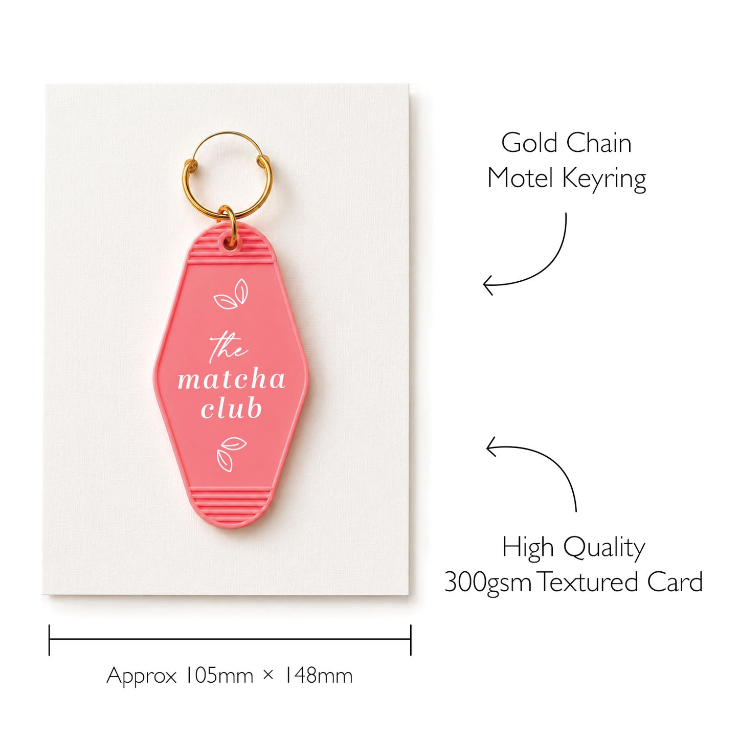 Matcha Lover Gift For Matcha Lover Motel Keyring Gift Retro Motel Keychain Matcha Tea Lover Gift For Her Cute Gift